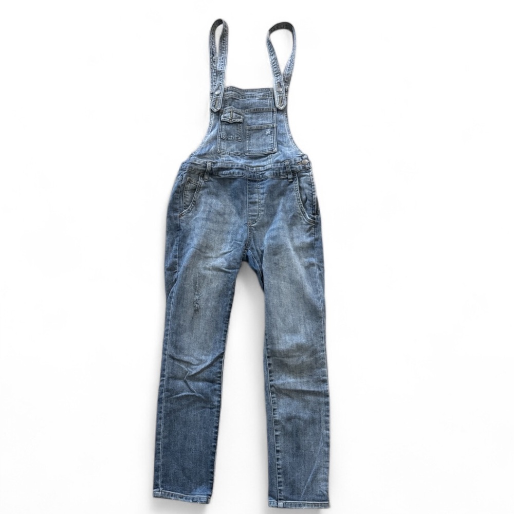 Free People Blue Denim Overalls
